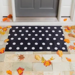 Evergreen Black & White Dots Layering Mat 11.5 X 9.5 Inches Indoor And Outdoor Decor -Home Decoration Sale GUEST a596f8f3 a826 4e50 aaa2 02ce40920fef