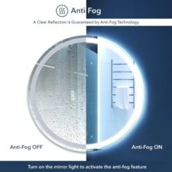 Dane 27" Round Frameless Anti-Fog Aluminum Front/Back-lit Tri-color LED Bathroom Vanity Mirror With Smart Touch Control - JONATHAN Y -Home Decoration Sale GUEST a75d6b31 e239 4abe 9a4b 97c66f0e16f6