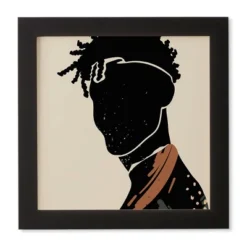 Domonique Brown Black Hair No. 2 Framed Wall Art Black - Deny Designs -Home Decoration Sale GUEST a779eb7d c647 4e98 bb42 11946fb5bf60
