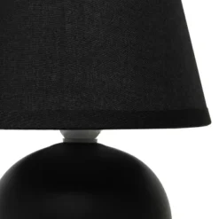 8.66" 2pk Petite Ceramic Orb Base Bedside Table Lamps With Matching Tapered Drum Shade Black - Creekwood Home -Home Decoration Sale GUEST a78a0f0b 1513 4b6b aba8 37faa3e98c0b