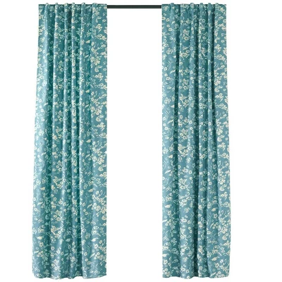 Plow & Hearth Floral Damask Rod-Pocket Homespun Insulated Curtain Panel, 42"W X 72"L Evergreen 1 Plow & Hearth Floral Damask Rod-Pocket Homespun Insulated Curtain Panel, 42"W X 72"L Evergreen