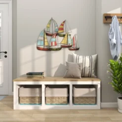 Coastal Metal Transportation Wall Decor Multi Colored - Olivia & May -Home Decoration Sale GUEST a849c406 c121 4d9a 9975 b14922d1de73