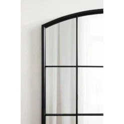 24" X 36" Forsyth Windowpane Arch Mirror Black - Kate & Laurel All Things Decor -Home Decoration Sale GUEST a9363a87 c997 4636 86f7 ad52e2909ac2