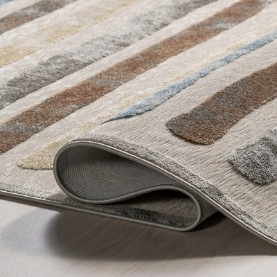 NuLOOM Jenae Multi Striped Machine Washable Area Rug 3 NuLOOM Jenae Multi Striped Machine Washable Area Rug - Image 3