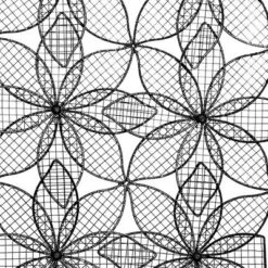 Kaleido Open Work Metal Flower Box Black - StyleCraft