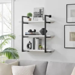 31.5" X 33.2" Modern 3 Tier Hanging Bracket Wall Shelve White Birch - Danya B. -Home Decoration Sale GUEST abc96297 3c80 48b8 a6af 632c1ca548ce