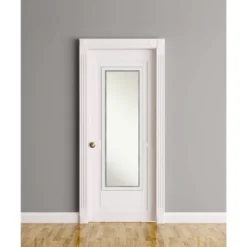 17" X 51" Eva White Silver Framed On The Door Mirror - Amanti Art -Home Decoration Sale GUEST ad58c73f ce60 4822 b308 9c0cb1eedce7