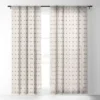 Urban Wild Studio Desert Check Small Charcoal Single Panel Sheer Window Curtain - Deny Designs
