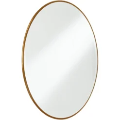 Uttermost Round Vanity Decorative Wall Mirror Vintage Beveled Edge Antiqued Gold Leaf Iron Frame 34" Wide For Bathroom Bedroom Living Room Home House -Home Decoration Sale GUEST afa4c3ba b55b 4fb8 b0b1 5066cc49c96d