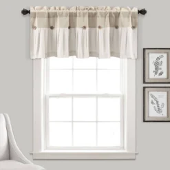 18"x52" Farmhouse Linen Button Window Valance - Lush Décor 15 18"x52" Farmhouse Linen Button Window Valance - Lush Décor -Home Decoration Sale GUEST b02e4d65 6d63 41d1 9a09 08bd3bd3f49e