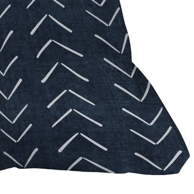 Becky Bailey Mud Cloth Big Arrows Square Throw Pillow Navy Blue - Deny Designs 2 Becky Bailey Mud Cloth Big Arrows Square Throw Pillow Navy Blue - Deny Designs - Image 2