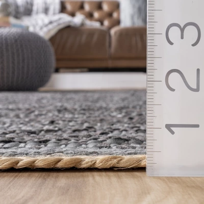 NuLOOM Sabby Hand Woven Leather Flatweave Area Rug 2 NuLOOM Sabby Hand Woven Leather Flatweave Area Rug - Image 2