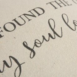 Oversized 'My Soul Loves' Quote Poly Filled Square Throw Pillow Neutral - Rizzy Home