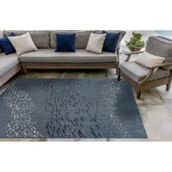 Liora Manne Carmel Indoor/Outdoor Rug Navy -Home Decoration Sale GUEST b2116281 b644 46b7 9463 70357df023e2