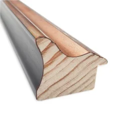 41" X 30" Non-Beveled Harmony Rose Gold Wood Wall Mirror - Amanti Art