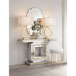 Noble Park Vita Oval Vanity Wall Mirror Rustic Industrial Beveled Distressed Bronze 23 1/2" Wide For Bathroom Bedroom Living Room Home Office Entryway -Home Decoration Sale GUEST b41600b8 897e 4d0a b3de e1f7b986bda5