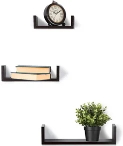 Display Floating Wooden Shelves With Espresso Finish - Set Of 3 Wall Decoration Shelves - Homeitusa -Home Decoration Sale GUEST b42d0424 e881 4aba b708 472f0c674686