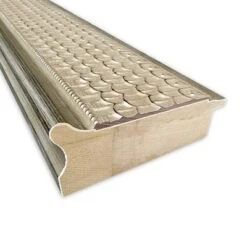 30" X 66" Non-Beveled Trellis Silver Wood Full Length Floor Leaner Mirror - Amanti Art