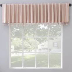 17"x50" Evelina Faux Dupioni Silk Beaded Tassels Thermal Back Tab Extreme Blackout Window Valance - Sun Zero 28 17"x50" Evelina Faux Dupioni Silk Beaded Tassels Thermal Back Tab Extreme Blackout Window Valance - Sun Zero -Home Decoration Sale GUEST b744cda7 3515 411d 9d6b 389843f72cf4