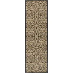 Madrid Vintage Filigree Textured Weave Indoor/Outdoor Area Rug - JONATHAN Y
