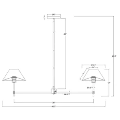 Metal Two Arm Shaded Chandelier Ceiling Light Black - Threshold™ Designed With Studio McGee -Home Decoration Sale GUEST b7f1cfdd a67e 4445 8a17 70e0130b9351