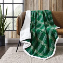 50"x60" Union Bay Plaid Reversible Throw Blanket - Eddie Bauer