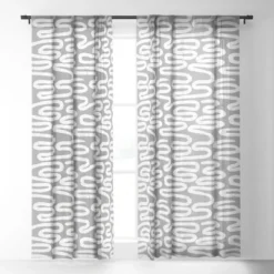 Holli Zollinger Ceres Ani Grey Single Panel Sheer Window Curtain - Society6