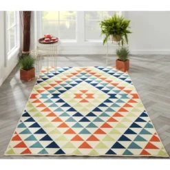 1'8"x3'7" Baja Camber Accent Rug Ivory/Orange/Blue - Momeni -Home Decoration Sale GUEST b8af411e 09c6 47b0 80af 2552c3f57c53