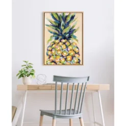 23" X 33" Sylvie Pineapple Study No 2 Framed Canvas Wall Art By Rachel Christopoulous Natural - Kate And Laurel 8 23" X 33" Sylvie Pineapple Study No 2 Framed Canvas Wall Art By Rachel Christopoulous Natural - Kate And Laurel -Home Decoration Sale GUEST bb94be1c 4d04 4c7e 82a5 cadcb8e1581e