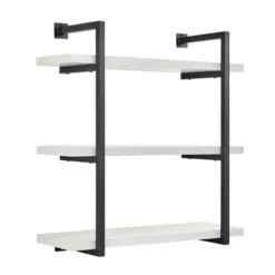 31.5" X 33.2" Modern 3 Tier Hanging Bracket Wall Shelve White Birch - Danya B. -Home Decoration Sale GUEST bb950c9f 2d0e 4899 b0f0 6172b72927b2