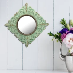 Square Pale Ocean Decorative Wall Mirror Honey Dew - CKK Home Decor -Home Decoration Sale GUEST bbd016f1 b568 4145 a0d3 a56e9195318b