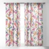 Jacqueline Maldonado Synthesis Raspberry Single Panel Sheer Window Curtain 120" X 50" - Deny Designs