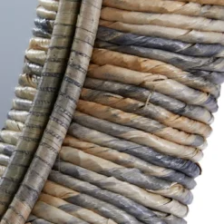 Coastal Teak Wood Wall Mirror With Coiled Frame Gray - Olivia & May -Home Decoration Sale GUEST bc143ca6 3179 468a a700 20510d397042