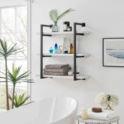 31.5" X 33.2" Modern 3 Tier Hanging Bracket Wall Shelve White Birch - Danya B. -Home Decoration Sale GUEST bcd4a969 54bd 406c 94ef 9a21046ad294