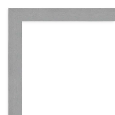 32" X 26" Brushed Nickel Framed Wall Mirror Silver - Amanti Art 2 32" X 26" Brushed Nickel Framed Wall Mirror Silver - Amanti Art - Image 2
