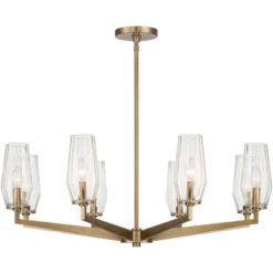 Possini Euro Design Byzantium Warm Gold Chandelier 35" Wide Modern Clear Glass Shade 8-Light Fixture For Dining Room Foyer Kitchen Island Entryway 9 Possini Euro Design Byzantium Warm Gold Chandelier 35" Wide Modern Clear Glass Shade 8-Light Fixture For Dining Room Foyer Kitchen Island Entryway -Home Decoration Sale GUEST bf8ff3df 3014 486c 88db 4df7a2b47667