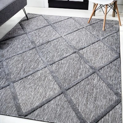 Salines Diamond Trellis Indoor/Outdoor Area Rug - JONATHAN Y 3 Salines Diamond Trellis Indoor/Outdoor Area Rug - JONATHAN Y - Image 3