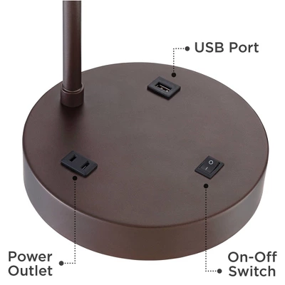 360 Lighting Colby Bronze USB Desk Lamps Set Of 2 With Smart Socket 4 360 Lighting Colby Bronze USB Desk Lamps Set Of 2 With Smart Socket - Image 4