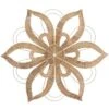 Rattan Floral Daisy Wall Decor With Metal Wire Brown - Olivia & May