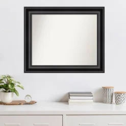 34" X 28" Non-Beveled Grand Black Wall Mirror - Amanti Art 13 34" X 28" Non-Beveled Grand Black Wall Mirror - Amanti Art -Home Decoration Sale GUEST c49e3b4d b19b 4c22 bb63 9a1b9a6a7301