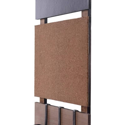 Multi-Functional Wall Memo Board With Chalkboard And Corkboard Brown - StyleCraft 4 Multi-Functional Wall Memo Board With Chalkboard And Corkboard Brown - StyleCraft - Image 4