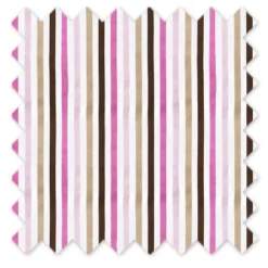Bacati - Mod Stripes Pink Beige Brown Cotton Printed Single Window Curtain Panel -Home Decoration Sale GUEST c6b7d8a4 1486 4579 9f0c 0fa187895b4c