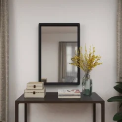 36" X 36" Contemporary Wood Rectangle Wall Mirror Black - Olivia & May -Home Decoration Sale GUEST c724958c bc34 45b3 85ec 72ae22ae1b75