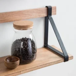 24" X 9" (Set Of 2) Willmann Wood Decorative Wall Shelf Set Rustic Brown/Black - Kate & Laurel All Things Decor -Home Decoration Sale GUEST c77019dd 0908 490d 8396 0d6e19dccf35