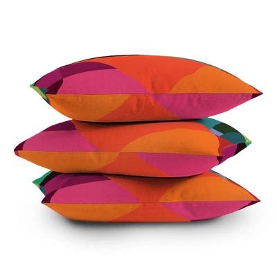 16"x16" By Brije Sunsets Geometric Abstract Square Throw Pillow Pink/Green - Deny Designs 3 16"x16" By Brije Sunsets Geometric Abstract Square Throw Pillow Pink/Green - Deny Designs - Image 3