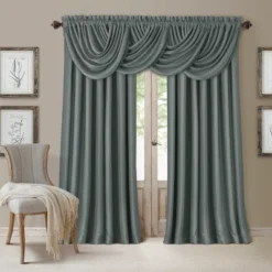 All Seasons Single Waterfall Window Valance - 52" X 36" - Elrene Home Fashions