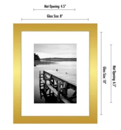 Picture Frame - Made Of MDF / Lead Free Polished Glass Horizontal And Vertical Formats For Wall And Tabletop - 8" X 10" Or 11" X 14" - Americanflat