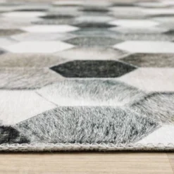 Marcel Geometric Block Animal Print Area Rug White/Gray - Captiv8e Designs -Home Decoration Sale GUEST cab2801a 7021 41f2 bde9 77e2cab4f024