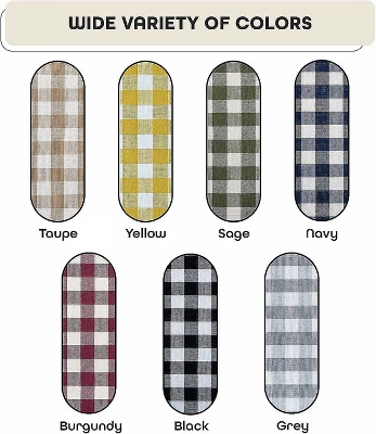 Kate Aurora 2 Piece Country Farmhouse Buffalo Plaid Rod Pocket Cafe Tier Curtain Panels With Macrame Border 3 Kate Aurora 2 Piece Country Farmhouse Buffalo Plaid Rod Pocket Cafe Tier Curtain Panels With Macrame Border - Image 3