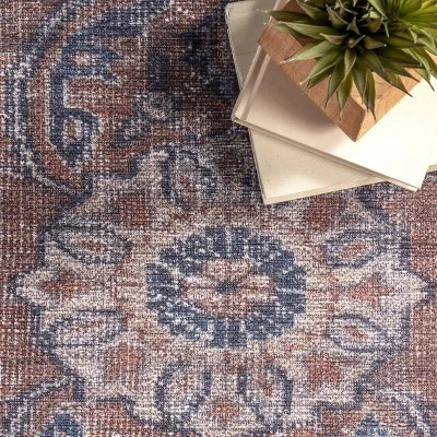 NuLOOM Sariyah Printed Floral Machine Washable Area Rug 5 NuLOOM Sariyah Printed Floral Machine Washable Area Rug - Image 5